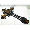 Image 1 : Large Cast Metal Filagree Cross
