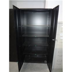 Black Utility Storage Cabinet With Keys