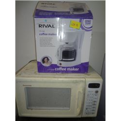 Panosonic Microwave with Rival Coffee Maker