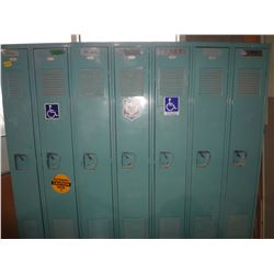Bank of 7 6 Foot Lockers