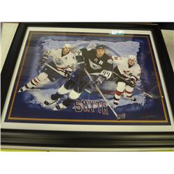 Ryan Smyth Triple threat framed/autographed poster