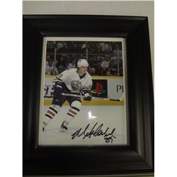 Mike Comrie, Oilers Framed/Autographed Picture
