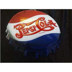 Pepsi cap tin sign