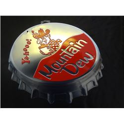 mountain dew bottle cap sign