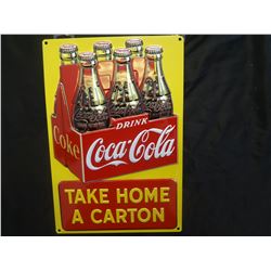 Coca Cola take home carton sign