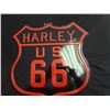 Image 1 : Harley Davidson route 66 embossed tin sign
