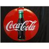 Image 1 : Coca Cold red disc embossed sign
