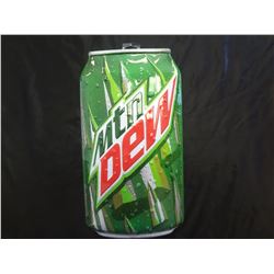 Mountain Dew soda can sign