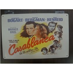 Casablanca tin sign