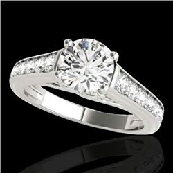 1.5 CTW H-SI/I Certified Diamond Solitaire Ring 10K White Gold - REF-272F8N - 34898