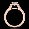 Image 1 : 2 CTW Princess VS/SI Diamond Solitaire Micro Pave Ring 18K Rose Gold - REF-472Y8K - 37182