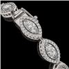 Image 4 : 10.61 CTW Marquise Diamond Designer Bracelet 18K White Gold - REF-1946Y2K - 42653