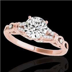 1.2 CTW H-SI/I Certified Diamond Solitaire Ring 10K Rose Gold - REF-156K4W - 35251