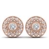 1.11 CTW Certified VS/SI Diamond Art Deco Stud Earrings 14K Rose Gold - REF-134F5N - 30466
