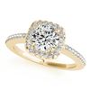 1.25 CTW Certified VS/SI Diamond Solitaire Halo Ring 18K Yellow Gold - REF-307T4M - 26604