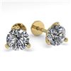 0.52 CTW Certified VS/SI Diamond Stud Earrings 18K Yellow Gold - REF-50N2Y - 32197