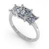 Image 2 : 2.0 CTW Princess VS/SI Diamond 3 Stone Designer Ring 14K White Gold - REF-395W8F - 38500