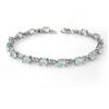 8.0 CTW Aquamarine Bracelet 10K White Gold - REF-58N2Y - 14533