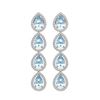 7.81 CTW Sky Topaz & Diamond Halo Earrings 10K White Gold - REF-134F9N - 41168