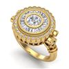 2.03 CTW VS/SI Diamond Solitaire Art Deco Ring 18K Yellow Gold - REF-327Y3K - 37081