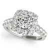 1.5 CTW Certified VS/SI Diamond Solitaire Halo Ring 18K White Gold - REF-161Y8K - 26206