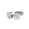 0.90 CTW Certified VS/SI Diamond Solitaire Stud Earrings 18K White Gold - REF-131M6H - 13041
