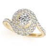 1.33 CTW Certified VS/SI Diamond Solitaire Halo Ring 18K Yellow Gold - REF-156M5H - 27047
