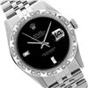 Image 1 : Rolex Men's Stainless Steel, QuickSet, Diam Dial with Pyrimid Diam Bezel  - REF-521W5H