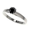 0.50 CTW Fancy Black VS Diamond Solitaire Engagement Ring 10K White Gold - REF-19K3W - 32955