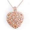 0.70 CTW Certified VS/SI Diamond Necklace 14K Rose Gold - REF-88A2X - 11573