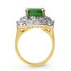 Image 2 : 7.04 CTW Emerald & Diamond Ring 14K Yellow Gold - REF-159N3Y - 13099