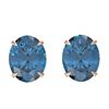 7 CTW London Blue Topaz Designer Inspired Stud Earrings 14K Rose Gold - REF-30N2Y - 21668