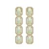 7.93 CTW Opal & Diamond Halo Earrings 10K Yellow Gold - REF-162X2T - 41443