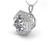 1.50 CTW VS/SI Diamond Solitaire Necklace 18K White Gold - REF-525T6M - 36009