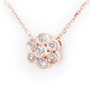 0.25 CTW Certified VS/SI Diamond Necklace 14K Rose Gold - REF-27M8H - 10673