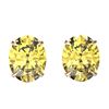 Image 1 : 5 CTW Citrine Designer Inspired Solitaire Stud Earrings 14K Rose Gold - REF-25W8F - 21657