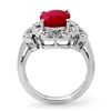 Image 2 : 3.50 CTW Ruby & Diamond Ring 18K White Gold - REF-74A5X - 11909