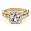 2 CTW Certified VS/SI Diamond Solitaire Halo Ring 18K Yellow Gold - REF-546F9N - 26948