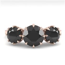 2 CTW Past Present Future Black Diamond Ring 18K Rose Gold - REF-100A2X - 35777