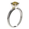 Image 4 : 1.50 CTW Certified Intense Yellow SI Diamond Solitaire Ring 10K White Gold - REF-345W5F - 32930