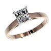 Image 2 : 1 CTW Certified VS/SI Quality Princess Diamond Engagement Ring 10K Rose Gold - REF-297A2X - 32995