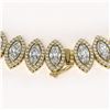 Image 4 : 47.12 CTW Marquise Diamond Designer Necklace 18K Yellow Gold - REF-8739Y5K - 42832