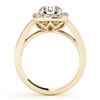 Image 2 : 1.3 CTW Certified VS/SI Diamond Solitaire Halo Ring 18K Yellow Gold - REF-258M8H - 26897