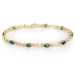 2.80 CTW Emerald Bracelet 10K Yellow Gold - REF-26X9T - 10845