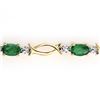 Image 2 : 2.80 CTW Emerald Bracelet 10K Yellow Gold - REF-26X9T - 10845