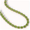 Image 2 : 57.3 CTW Peridot & Diamond Halo Necklace 10K Yellow Gold - REF-819M6H - 41359