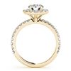 Image 4 : 2.04 CTW Certified VS/SI Diamond 2Pc Wedding Set Solitaire Halo 14K Yellow Gold - REF-253H6A - 30752
