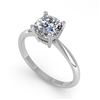 Image 2 : 1.01 CTW Cushion Cut VS/SI Diamond Engagement Designer Ring 18K White Gold - REF-285W2F - 32427