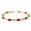 Image 1 : 5.48 CTW Ruby & Diamond Bracelet 10K Yellow Gold - REF-34H5A - 14077