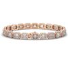 Image 2 : 16.72 CTW Emerald Cut Diamond Designer Bracelet 18K Rose Gold - REF-3553K8W - 42753